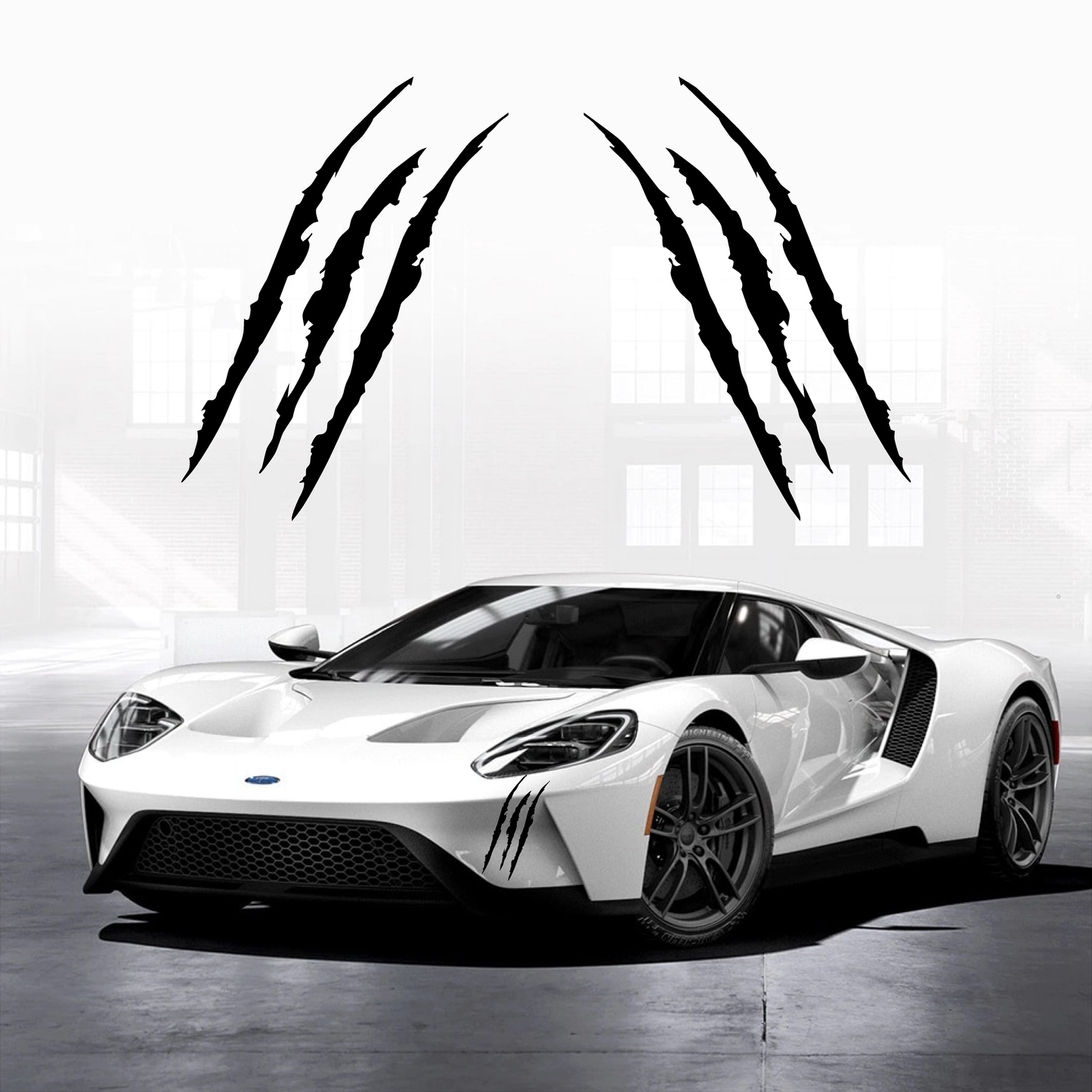 2 pcs Monster Claw Marks (M79) Headlight Decal Available in Eleven Colors! Sticker Stripes Scratch Decal Vinyl for Sports Cars SUV Pickup Truck Window Motorcycles by CustomDecal US (Black)
