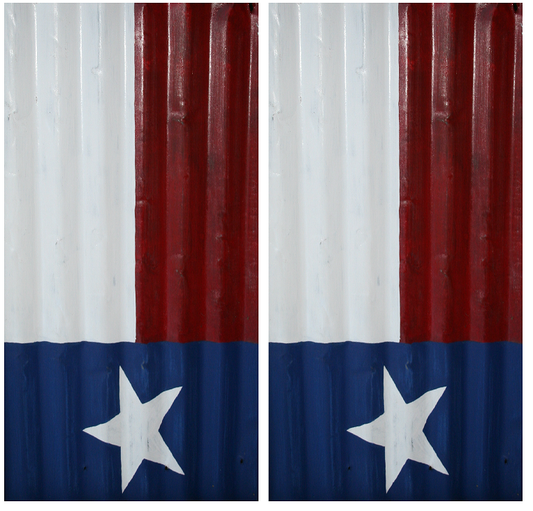 Texas Flag (CH22) Corrugated Set of 2 Cornhole Board Wraps Vinyl Decal Skins | Waterproof | Easy to Apply | Rapid Air Release by CustomDecal US