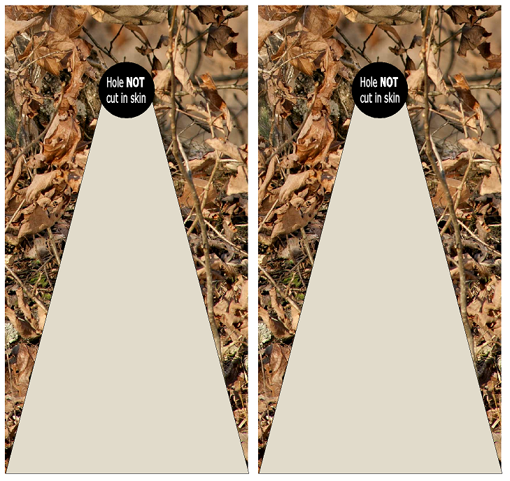 Grey and Camo (CH5) Set of 2 Cornhole Board Wraps Vinyl Decal Skins | Waterproof | Easy to Apply | Rapid Air Release by CustomDecal US
