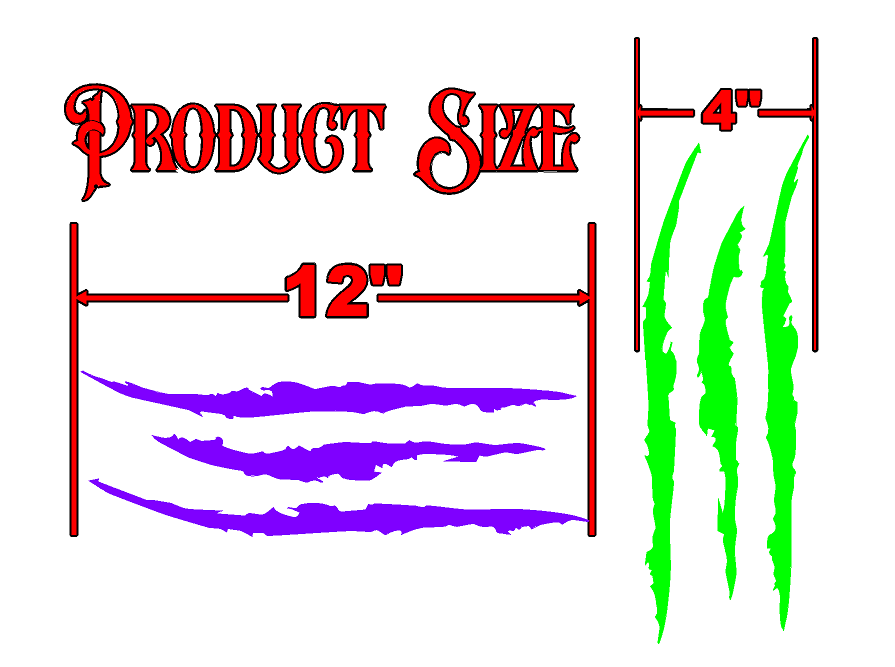 2 pcs Monster Claw Marks (M79) Headlight Decal Available in Eleven Colors! Sticker Stripes Scratch Decal Vinyl for Sports Cars SUV Pickup Truck Window Motorcycles by CustomDecal US (Hot Pink)
