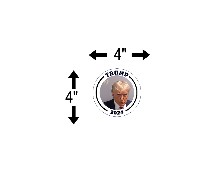 Trump 2024 (F24) Campaign Mugshot Make America Great Again USA Vinyl Sticker Car American Window Decal