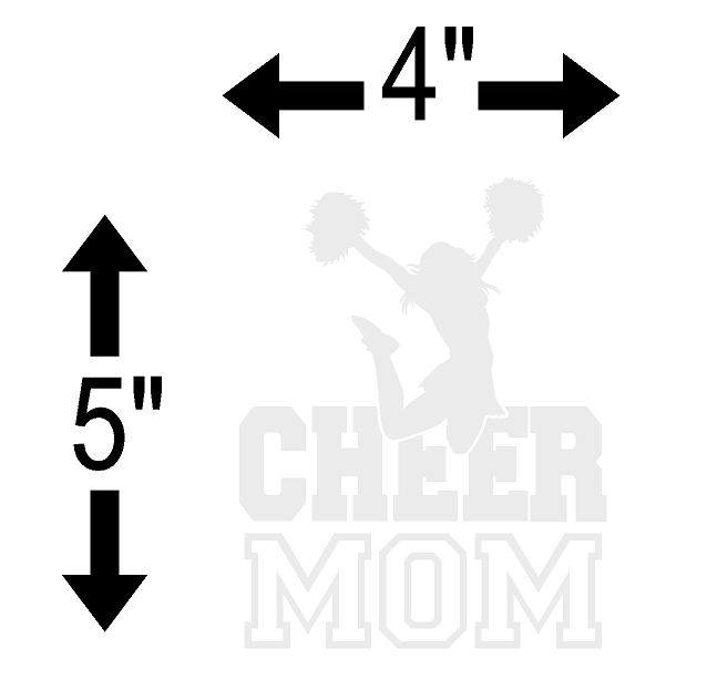 Cheer Mom (F3) Cheerleader Vinyl Decal Sticker | Waterproof | Easy to Apply by CustomDecal US