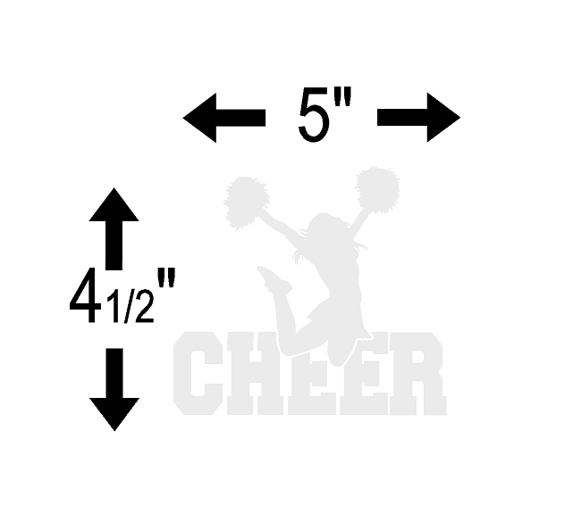 Cheer (F5) Cheerleader Vinyl Decal Sticker | Waterproof | Easy to Apply by CustomDecal US