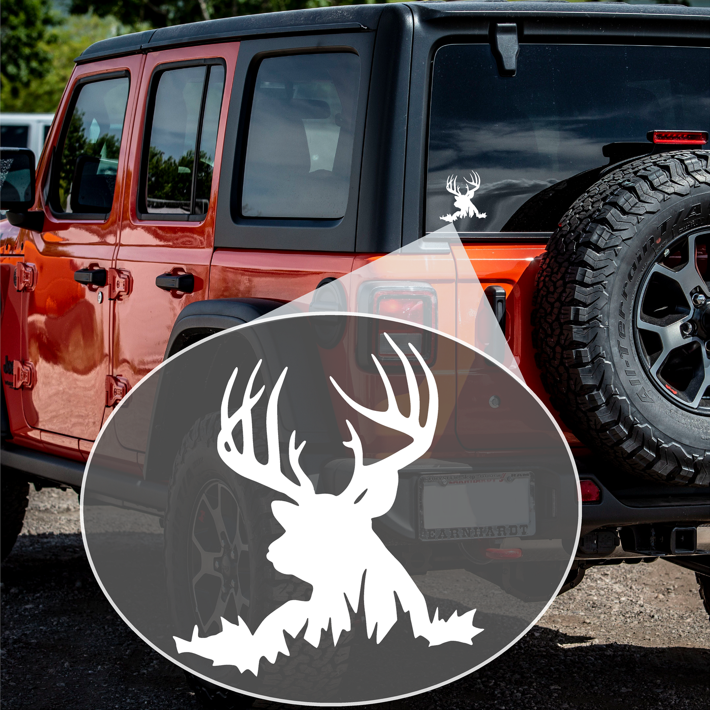 Buck Lying Down (H6) Deer Hunting Vinyl Decal Sticker Car/Truck Laptop/Netbook Window
