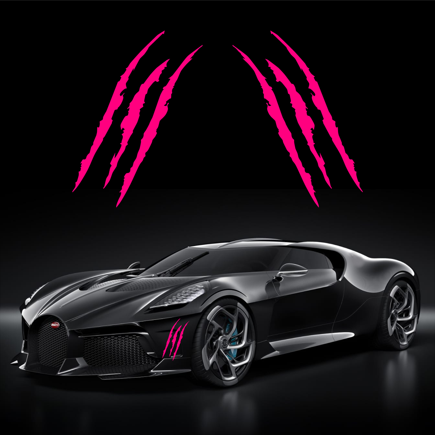 2 pcs Monster Claw Marks (M79) Headlight Decal Available in Eleven Colors! Sticker Stripes Scratch Decal Vinyl for Sports Cars SUV Pickup Truck Window Motorcycles by CustomDecal US (Hot Pink)