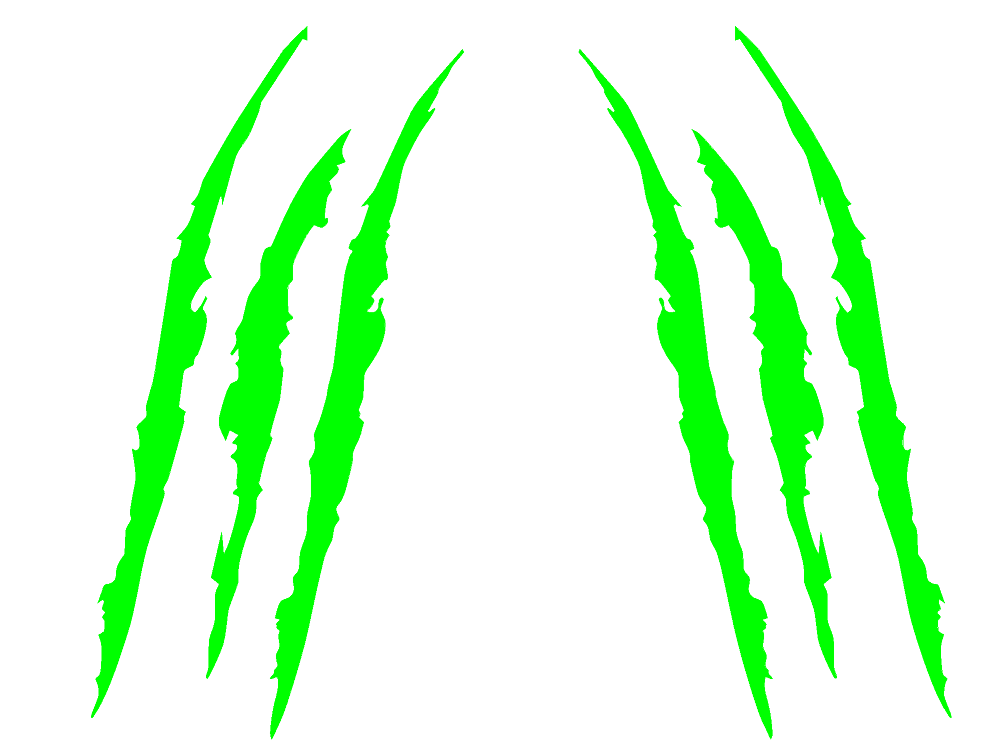 2 pcs Monster Claw Marks (M79) Headlight Decal Available in Eleven Colors! Sticker Stripes Scratch Decal Vinyl for Sports Cars SUV Pickup Truck Window Motorcycles by CustomDecal US (Lime Green)