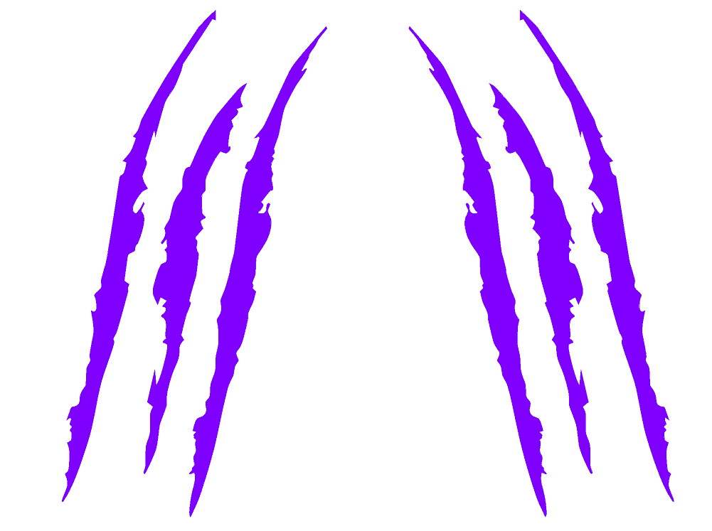 2 pcs Monster Claw Marks (M79) Headlight Decal Available in Eleven Colors! Sticker Stripes Scratch Decal Vinyl for Sports Cars SUV Pickup Truck Window Motorcycles by CustomDecal US (Purple)