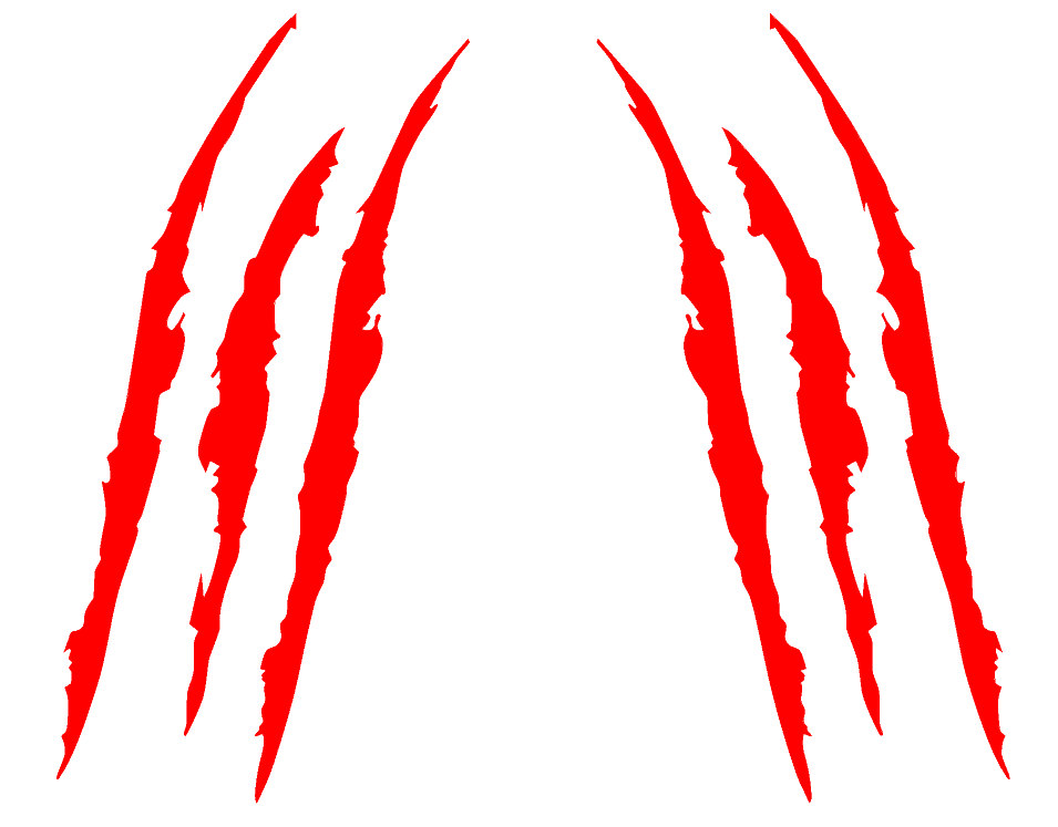 2 pcs Monster Claw Marks (M79) Headlight Decal Available in Eleven Colors! Sticker Stripes Scratch Decal Vinyl for Sports Cars SUV Pickup Truck Window Motorcycles by CustomDecal US (Red)