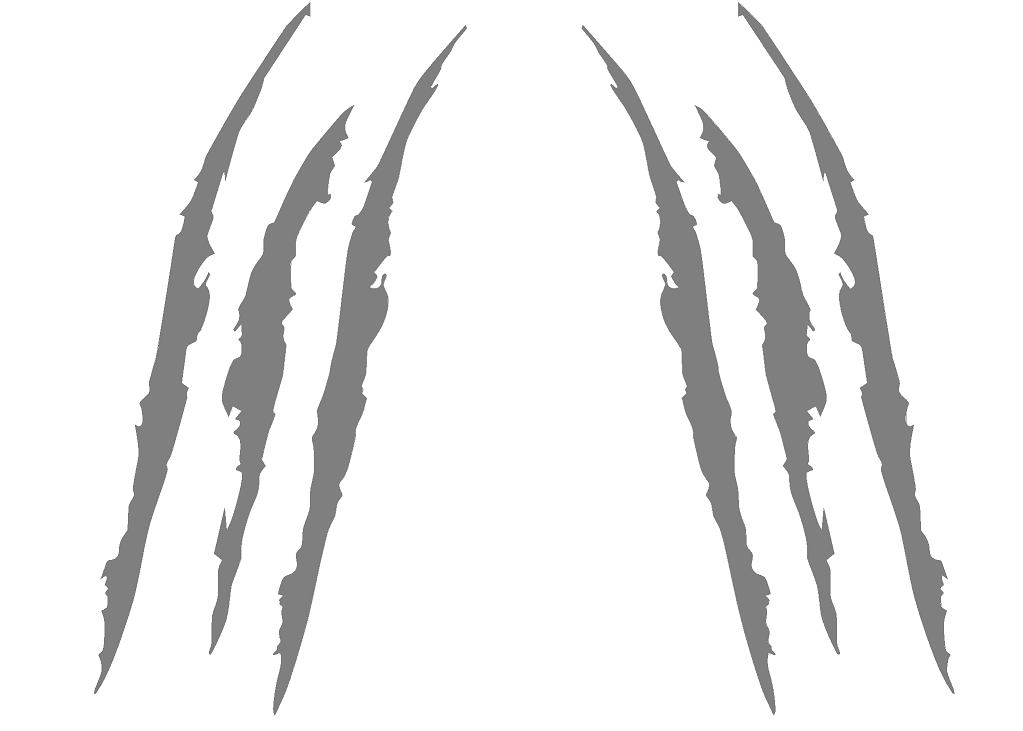 2 pcs Monster Claw Marks (M79) Headlight Decal Available in Eleven Colors! Sticker Stripes Scratch Decal Vinyl for Sports Cars SUV Pickup Truck Window Motorcycles by CustomDecal US (Silver)