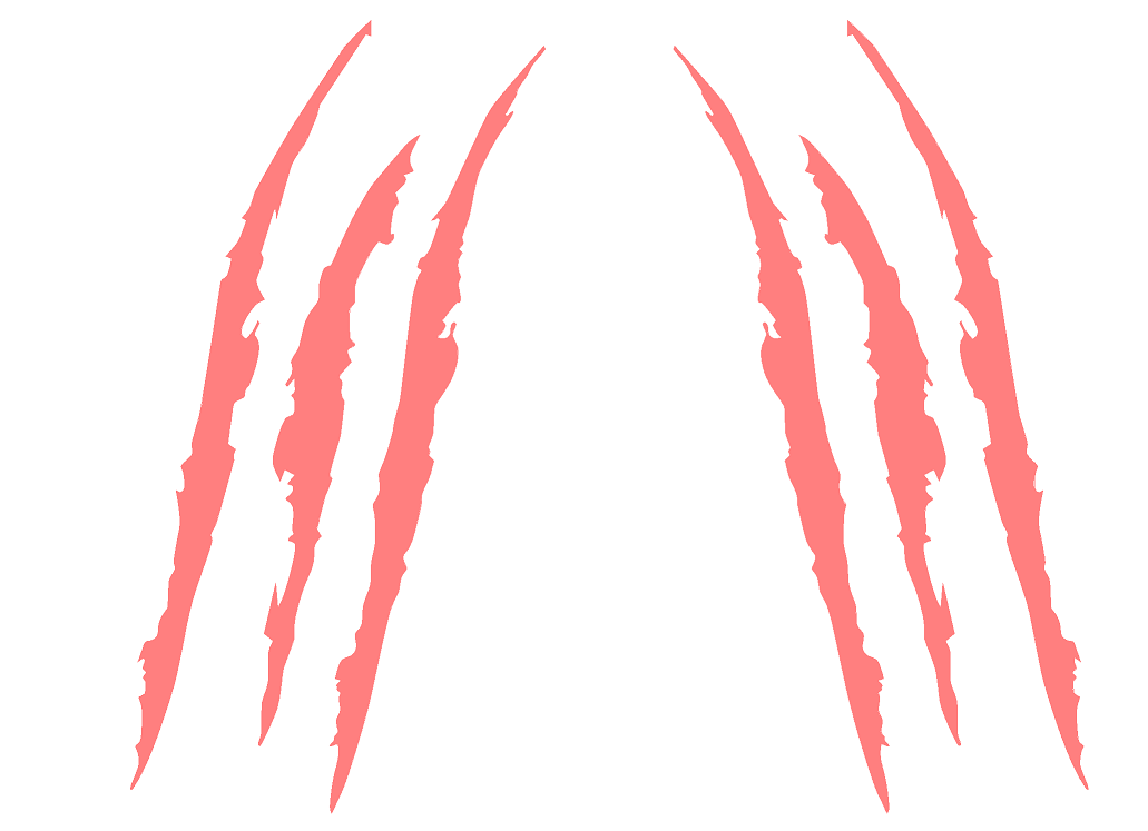 2 pcs Monster Claw Marks (M79) Headlight Decal Available in Eleven Colors! Sticker Stripes Scratch Decal Vinyl for Sports Cars SUV Pickup Truck Window Motorcycles by CustomDecal US (Soft Pink)