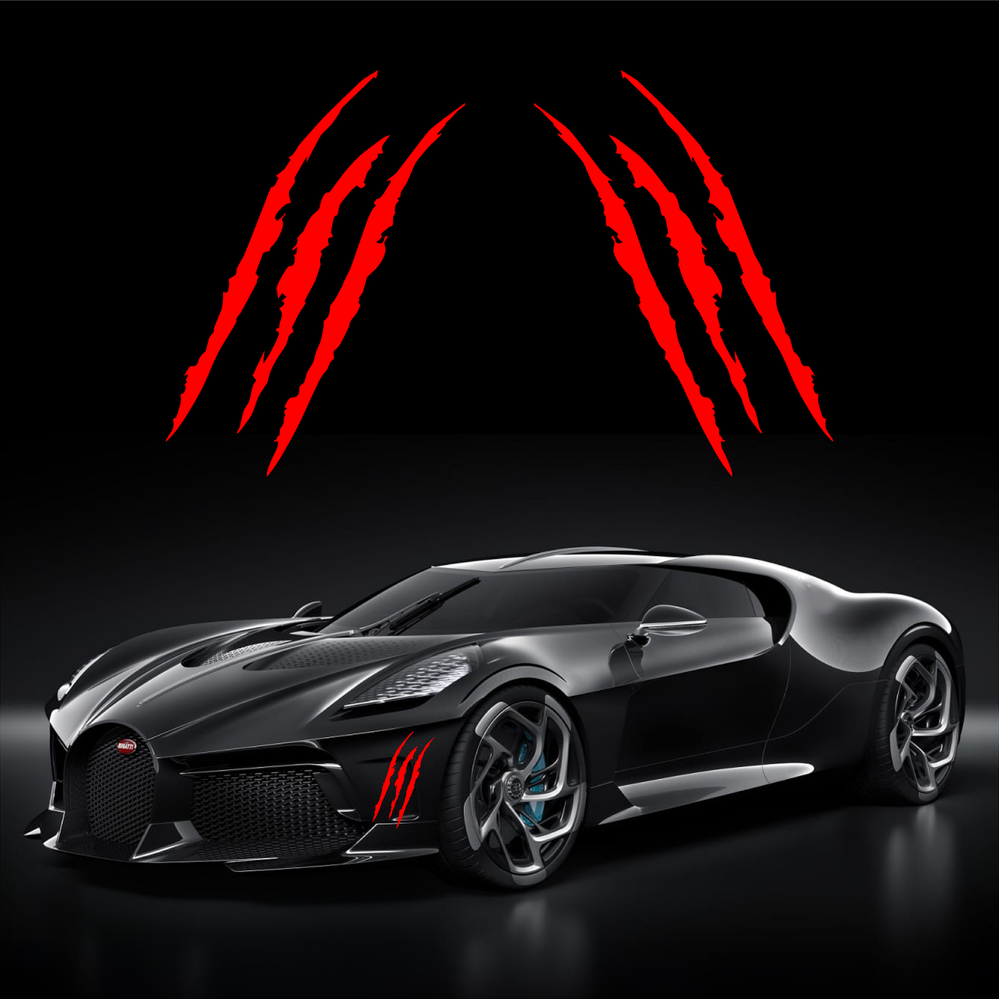 2 pcs Monster Claw Marks (M79) Headlight Decal Available in Eleven Colors! Sticker Stripes Scratch Decal Vinyl for Sports Cars SUV Pickup Truck Window Motorcycles by CustomDecal US (Red)