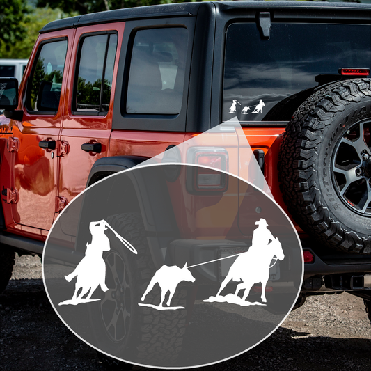 Team Roping (W4) Vinyl Decal Sticker Car/Truck Laptop/Netbook Window