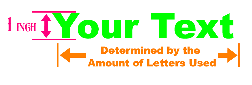 Custom Vinyl Lettering Decal | Make Your Own Car Sticker Decal Personalized Text - Waterproof and Easy to Apply on Semi, Truck, Car, Boat, Window, Windshield, Door, Business or Bumper | 30 Fonts & 11 Colors (1 inch High Lettering)