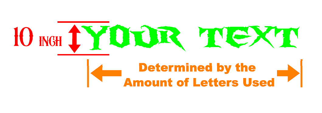 Custom Vinyl Lettering Decal | Make Your Own Car Sticker Decal Personalized Text - Waterproof and Easy to Apply on Semi, Truck, Car, Boat, Window, Windshield, Door, Business or Bumper | 30 Fonts & 11 Colors (10 inch High Lettering)