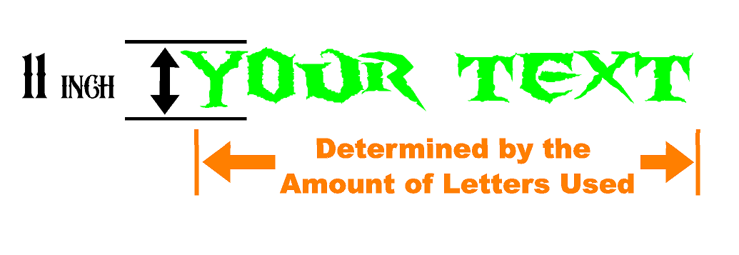 Custom Vinyl Lettering Decal | Make Your Own Car Sticker Decal Personalized Text - Waterproof and Easy to Apply on Semi, Truck, Car, Boat, Window, Windshield, Door, Business or Bumper | 30 Fonts & 11 Colors (11 inch High Lettering)
