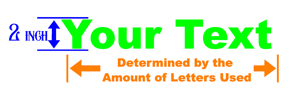 Custom Vinyl Lettering Decal | Make Your Own Car Sticker Decal Personalized Text - Waterproof and Easy to Apply on Semi, Truck, Car, Boat, Window, Windshield, Door, Business or Bumper | 30 Fonts & 11 Colors (2 inch High Lettering)
