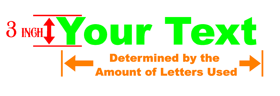 Custom Vinyl Lettering Decal | Make Your Own Car Sticker Decal Personalized Text - Waterproof and Easy to Apply on Semi, Truck, Car, Boat, Window, Windshield, Door, Business or Bumper | 30 Fonts & 11 Colors (3 inch High Lettering)