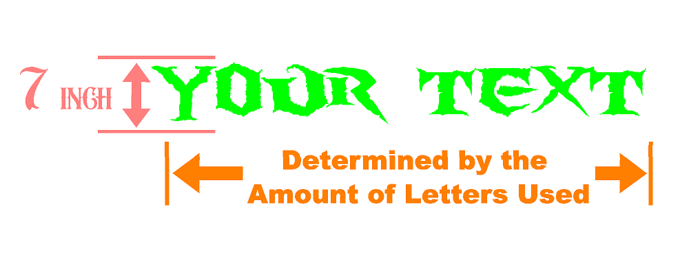 Custom Vinyl Lettering Decal | Make Your Own Car Sticker Decal Personalized Text - Waterproof and Easy to Apply on Semi, Truck, Car, Boat, Window, Windshield, Door, Business or Bumper | 30 Fonts & 11 Colors (7 inch High Lettering)