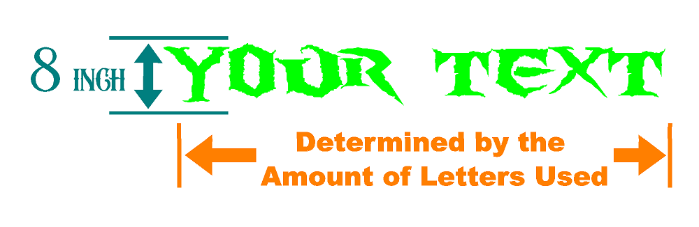 Custom Vinyl Lettering Decal | Make Your Own Car Sticker Decal Personalized Text - Waterproof and Easy to Apply on Semi, Truck, Car, Boat, Window, Windshield, Door, Business or Bumper | 30 Fonts & 11 Colors (8 inch High Lettering)