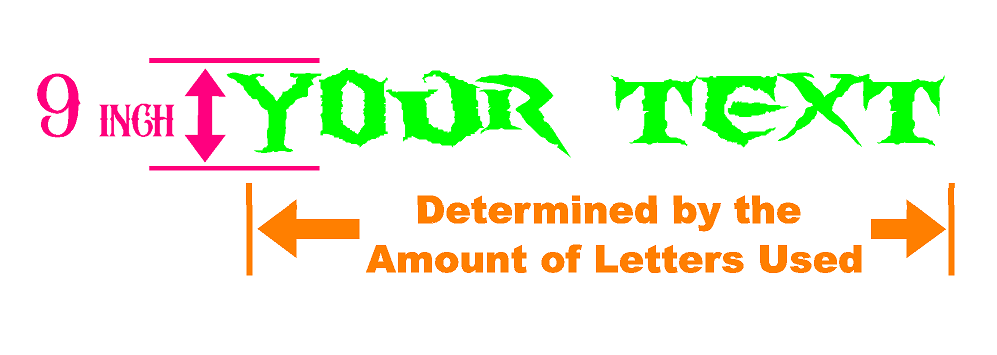 Custom Vinyl Lettering Decal | Make Your Own Car Sticker Decal Personalized Text - Waterproof and Easy to Apply on Semi, Truck, Car, Boat, Window, Windshield, Door, Business or Bumper | 30 Fonts & 11 Colors (9 inch High Lettering)