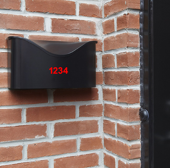 1" Inch Premium Reflective Mailbox Number Vinyl Decal Sticker Sheet (Red)