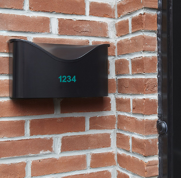 1" Inch Premium Mailbox Number Vinyl Decal Sticker Sheet (Teal)