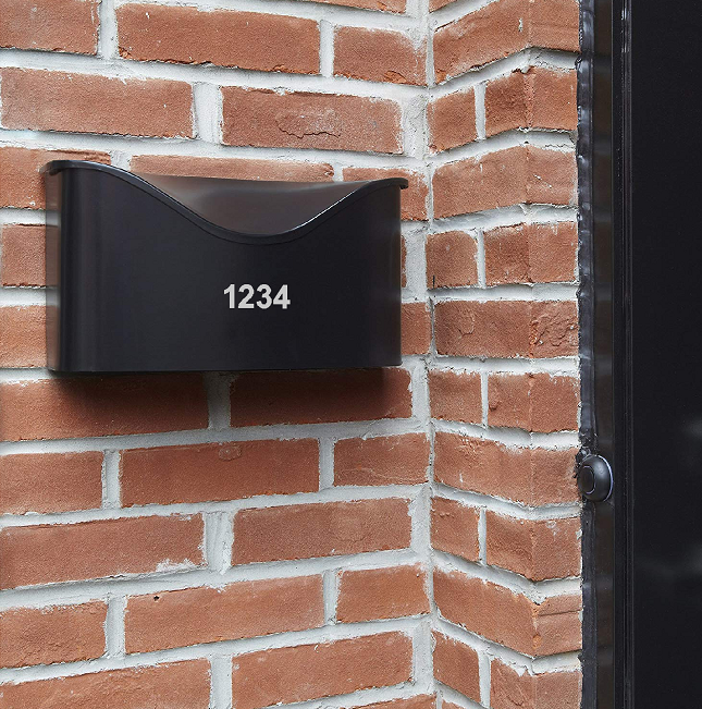 1" Inch Premium Reflective Mailbox Number Vinyl Decal Sticker Sheet (White)