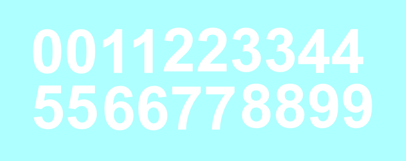 Bubble Digits, Window Sticker Numbers