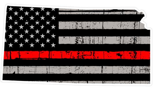 Kansas State (C17) Thin Red Line Vinyl Decal Sticker Car/Truck Laptop/Netbook Window