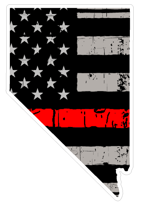 Nevada State (C29) Thin Red Line Vinyl Decal Sticker Car/Truck Laptop/Netbook Window