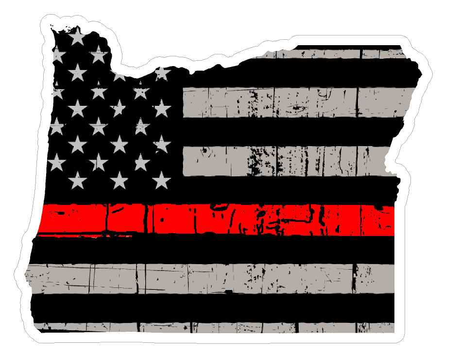 Oregon State (C38) Thin Red Line Vinyl Decal Sticker Car/Truck Laptop/Netbook Window