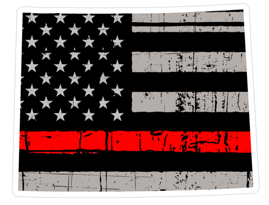 Wyoming State (C50) Thin Red Line Vinyl Decal Sticker Car/Truck Laptop/Netbook Window