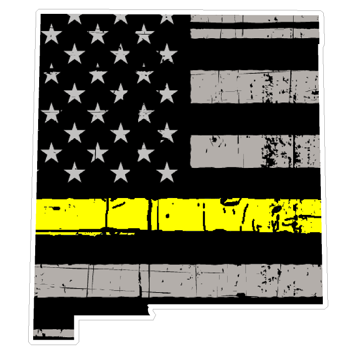 New Mexico State (E32) Thin Yellow Line Dispatch Vinyl Decal Sticker Car/Truck Laptop/Netbook Window