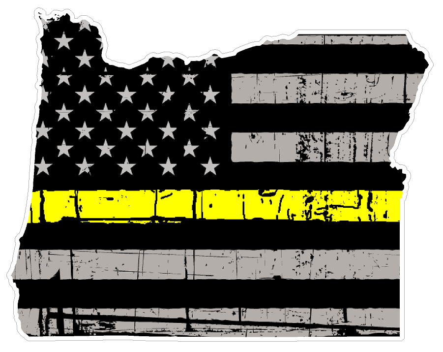 Oregon State (E38) Thin Yellow Line Dispatch Vinyl Decal Sticker Car/Truck Laptop/Netbook Window