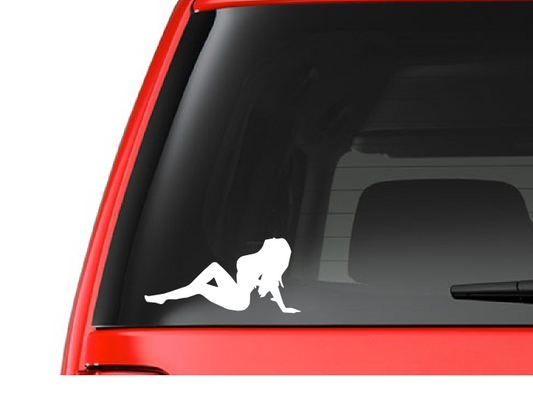 Girl Leaning (G3) Vinyl Decal Sticker Car/Truck Laptop/Netbook Window