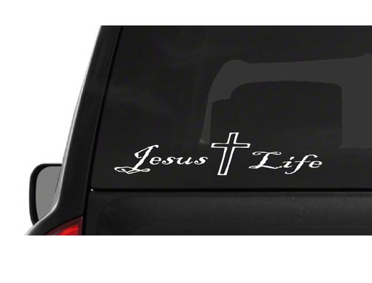 Jesus Life (L16) Vinyl Decal Sticker Car/Truck Laptop/Netbook Window