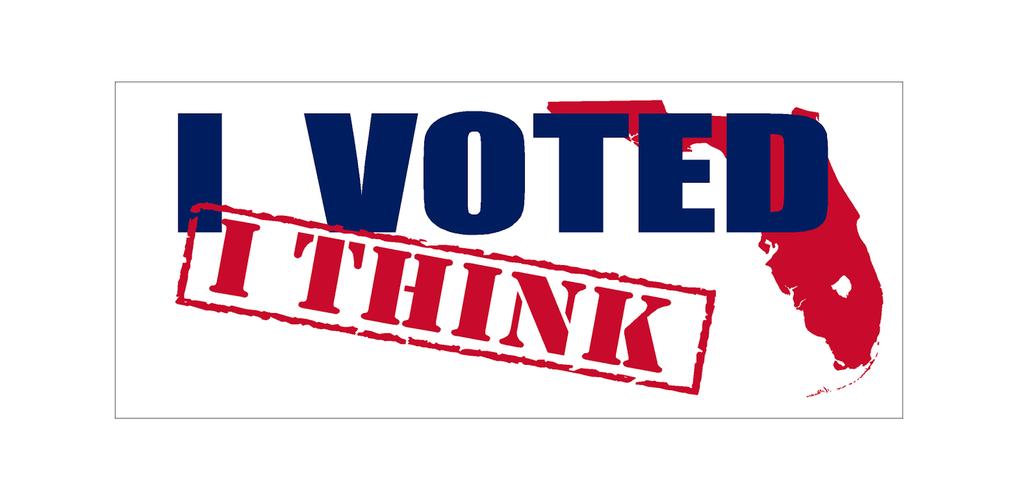 Florida I Voted (M74) Vinyl Decal Sticker Car/Truck Laptop/Netbook Window