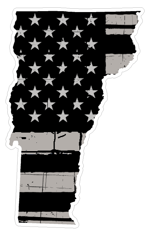 Vermont State (N45) Distressed Flag Vinyl Decal Sticker Car/Truck Laptop/Netbook Window