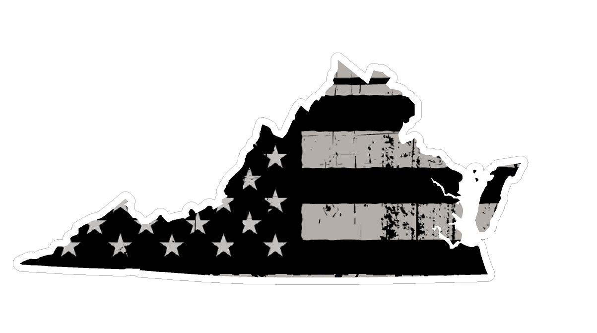 Virginia State (N46) Distressed Flag Vinyl Decal Sticker Car/Truck Laptop/Netbook Window