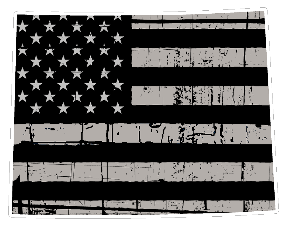 Wyoming State (N50) Distressed Flag Vinyl Decal Sticker Car/Truck Laptop/Netbook Window