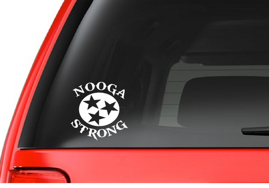 #Nooga Strong (A4) Chattanooga, TN Tennessee Support Vinyl Decal Sticker Car/Truck Laptop/Netbook Window