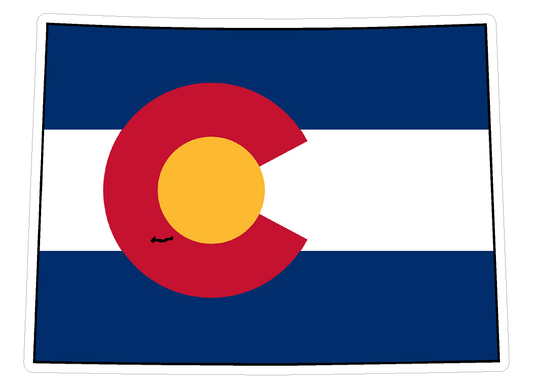 Colorado State (Q8) Shape Flag Vinyl Decal Sticker Car/Truck Laptop/Netbook Window