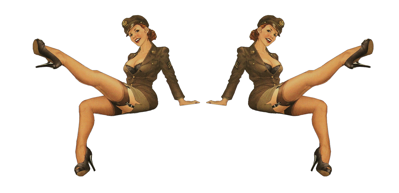 Set of 2 Remote Control (RC14) Pin Up Girl RC Airplane Sticker Decal
