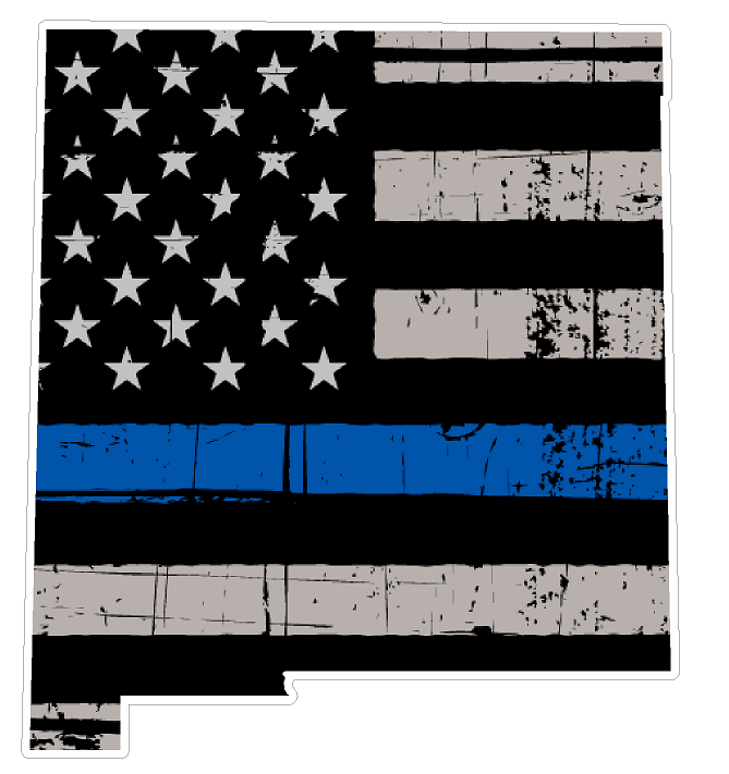 New Mexico State (V32) Thin Blue Line Vinyl Decal Sticker Car/Truck Laptop/Netbook Window