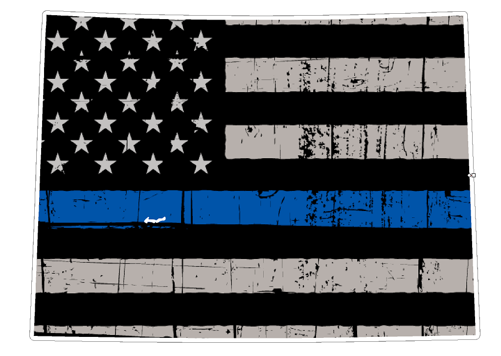 Colorado State (U8) Thin Blue Line Vinyl Yeti Tumbler Decal Sticker Laptop/Netbook