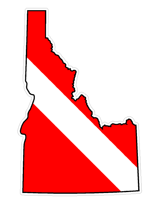 Idaho State (B13) Diver Down Flag Yeti Tumbler Decal Sticker Laptop