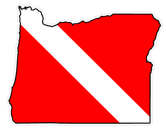 Oregon State (B38) Diver Down Flag Yeti Tumbler Decal Sticker Laptop