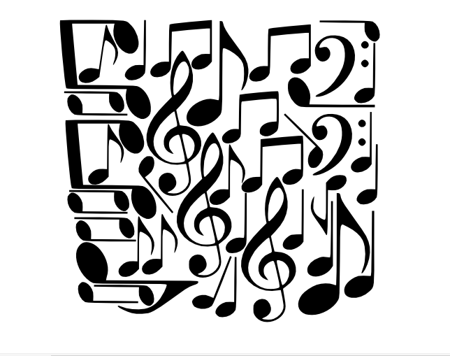 42 Music Notes (W20) Wall Decal Sticker Arts & Crafts/Mission Black and Greenstar