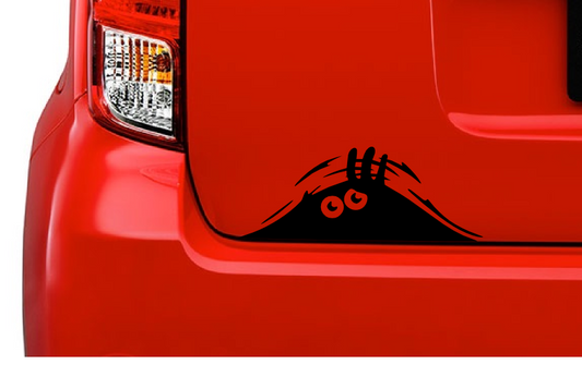 Peeking Monster Eyes Vinyl Decal Sticker (F20) | Waterproof | Easy to Apply on MacBook, Laptop, iPad, Car, Truck, Boat, Trailer, Window, Tool Box | Cartoon Funny Scary Eyes Creature
