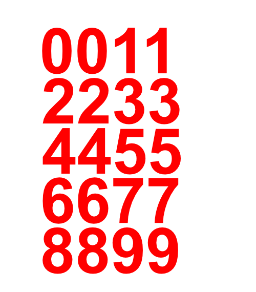 Shop 1 Sheet of Number Sticker Adhesive Numbers Decals Number